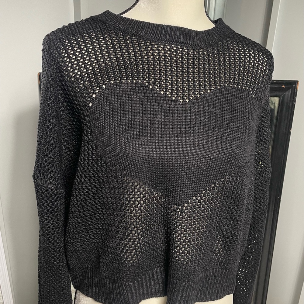Black Heart Knit Sweater